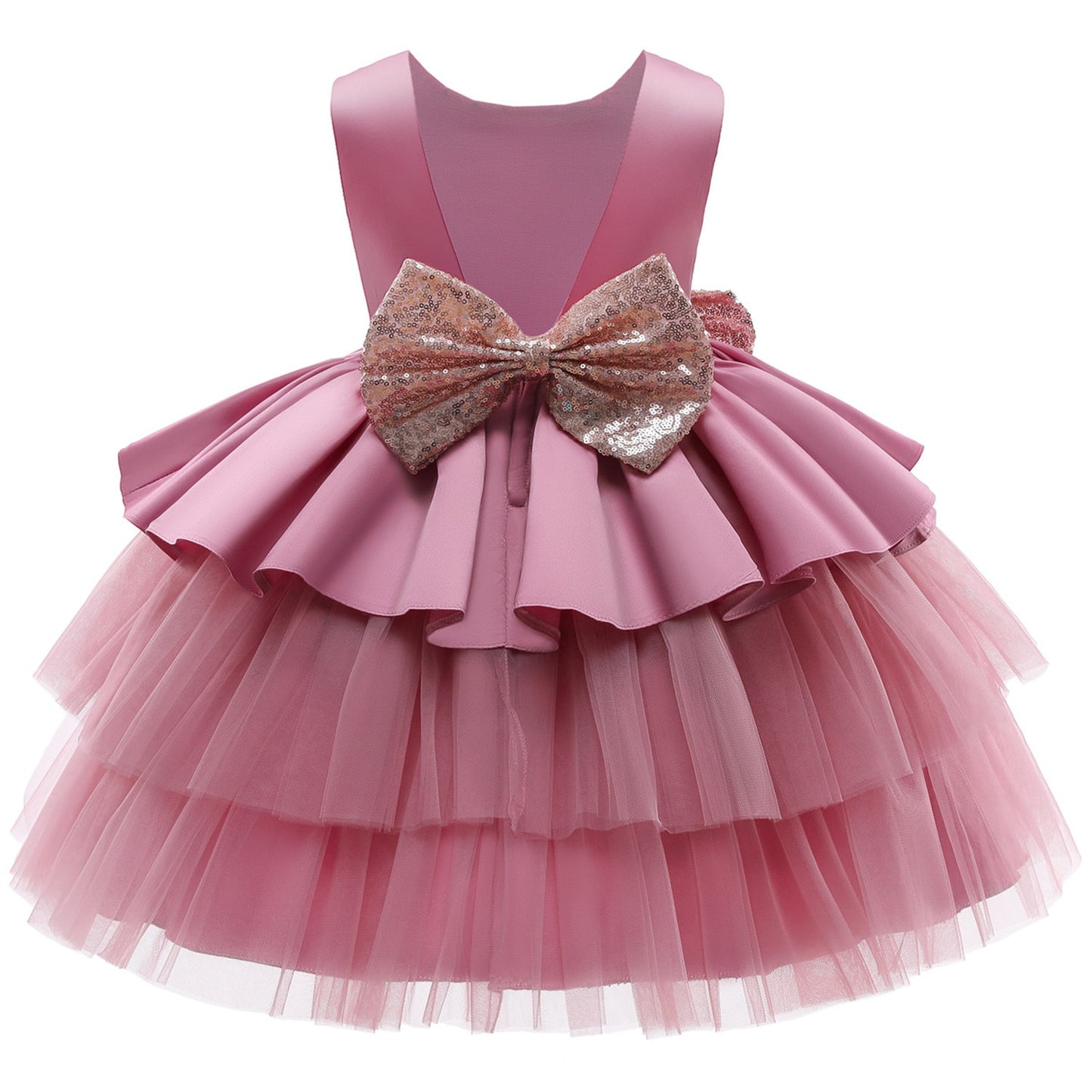 Pink and Gold Tiered Gown - This Big World