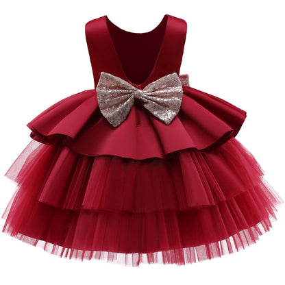 Burgundy and Gold Tiered Gown - This Big World