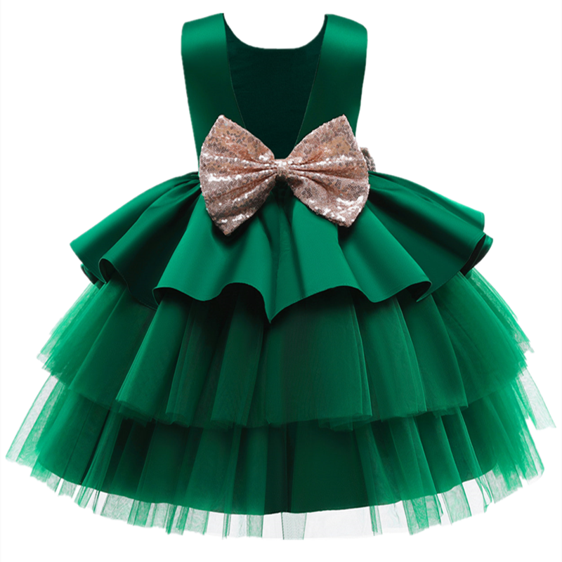 Green and Gold Tiered Gown - This Big World