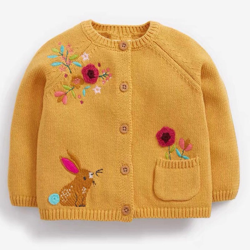 Little Bunny Smelling the Flowers Cardigan - This Big World