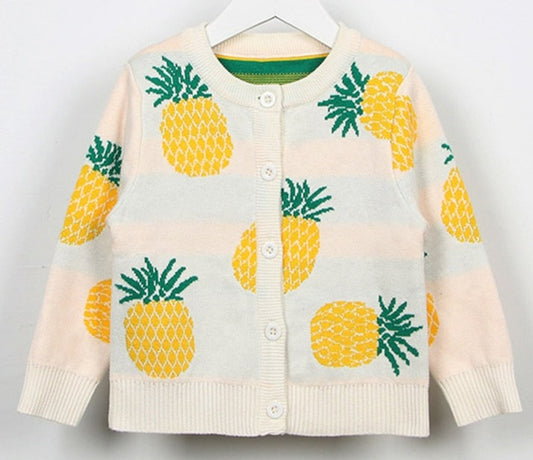 White Pineapple Cardigan - This Big World