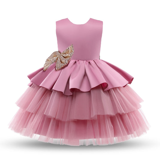 Pink and Gold Tiered Gown - This Big World