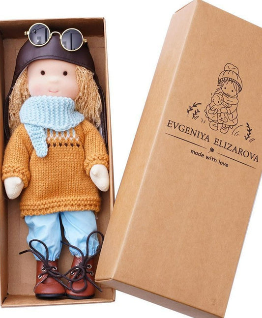 Evgeniya Elizarova Handmade Plush Dolly - This Big World