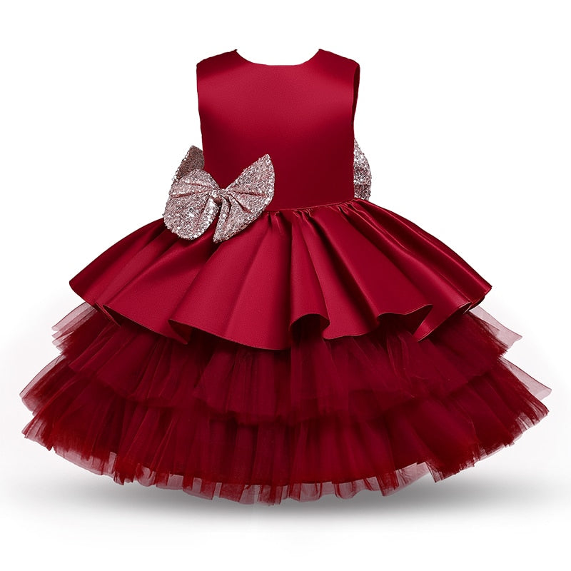 Burgundy and Gold Tiered Gown - This Big World