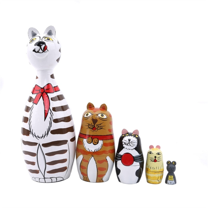 Funny Cat and Mouse Nesting Dolls - This Big World