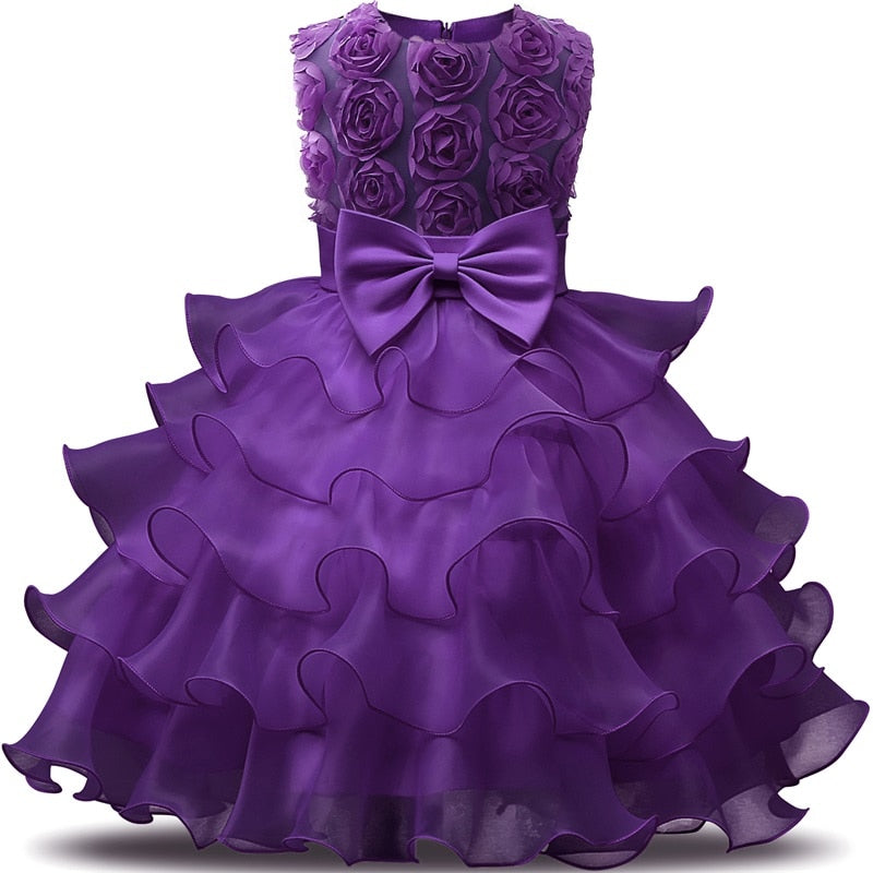 Tiered Purple Rosebud Dress - This Big World