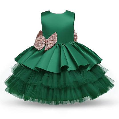 Green and Gold Tiered Gown - This Big World