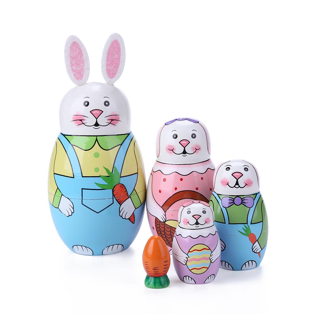 Cartoon Bunny Family Nesting Dolls  - This Big World