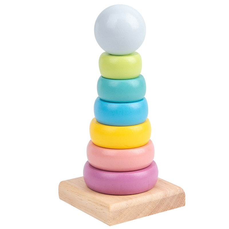 Vertical Dowel With Rings Pastel Colours - This Big World