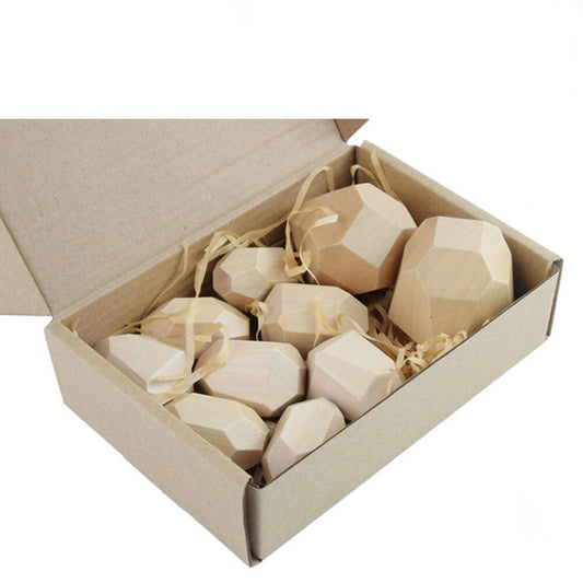 Wooden Stacking Stones 10 Pieces Plain - This Big World